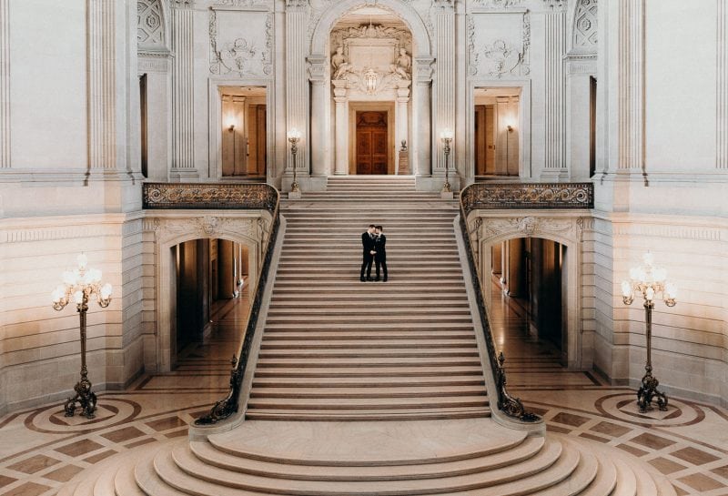 San Francisco city hall bay area wedding photographer