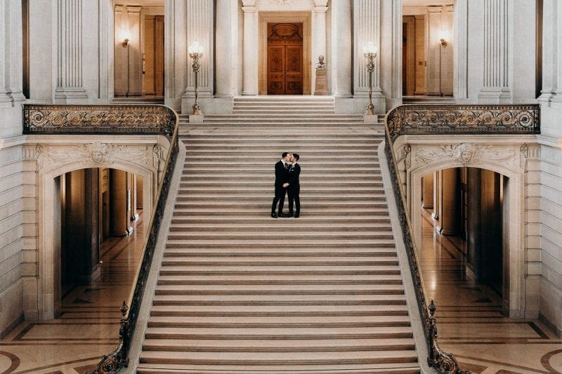 San Francisco city hall bay area wedding photographer