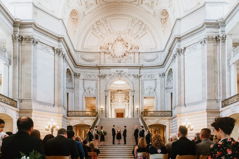 San Francisco city hall bay area wedding photographer